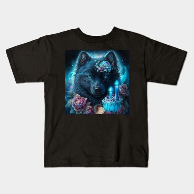 Mystical Schipperke Kids T-Shirt by Enchanted Reverie